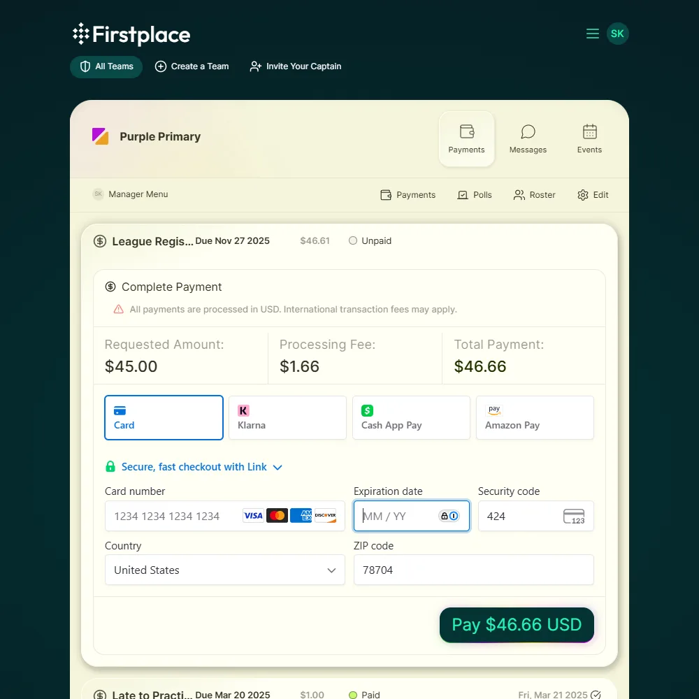 Screenshot of Firstplace Paymentsx