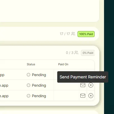 Send Payment Reminders